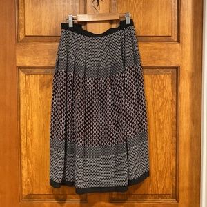 Talbots plus size pleated, print skirt 16w